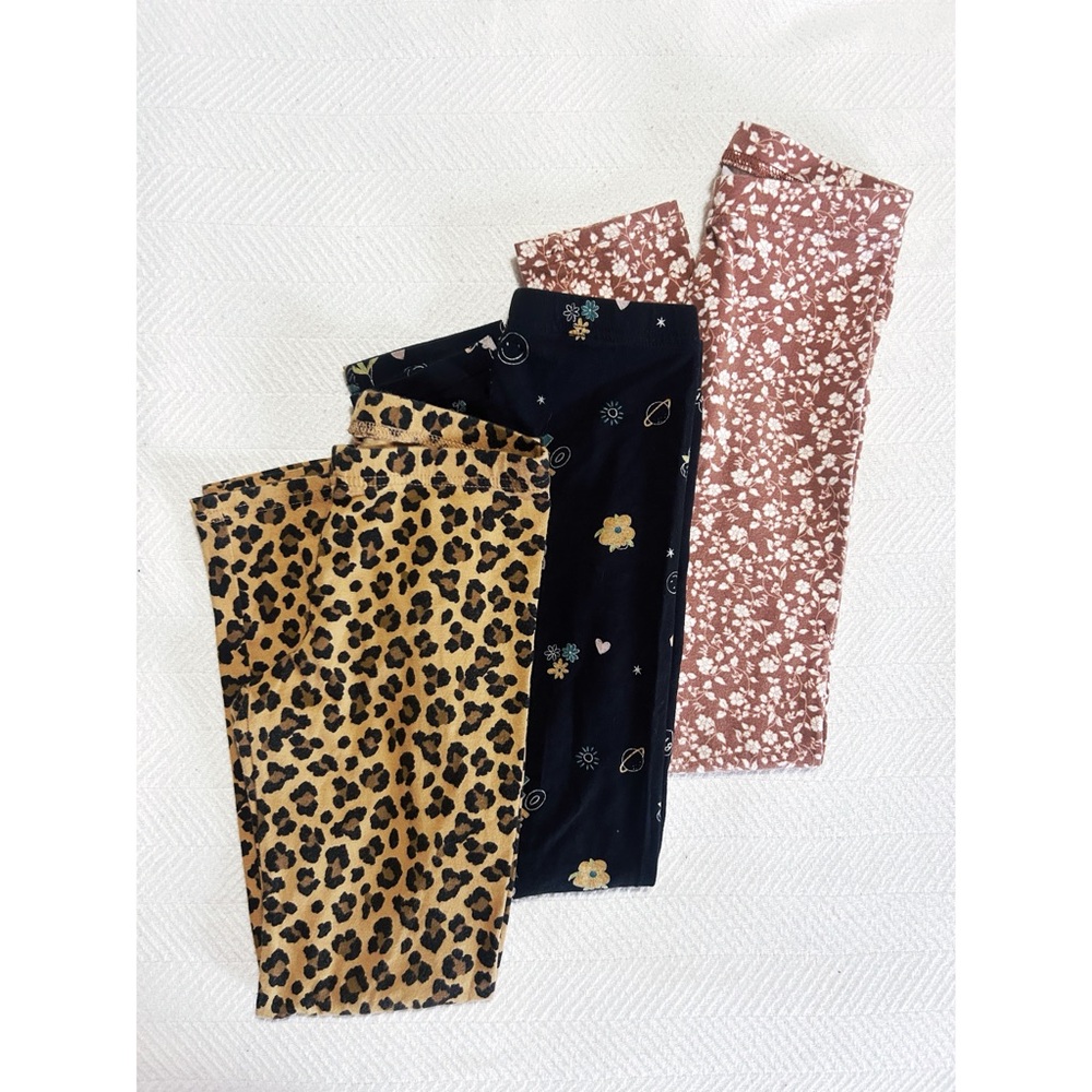 Old Navy Girls Built In Tough Legging Bundle 8 Medium Printed Full Length